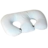 ZYDSDAMAI Multifunktionale Stillkissen für Zwillinge, Stillen Kissen für Schwangere Frauen, Komfort und Haltbarkeit Maschine waschbar Baumwollgewebe Twin Support Pillow,Blue