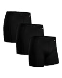 DANISH ENDURANCE Herren Sport Boxershorts 3 Pack (Schwarz, XX-Large)