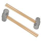 CHUENHEI 2 Stück 2000g Fäustel Hammer mit Holzgriff, 38cm Lang Vorschlaghammer 2kg, Sledge Hammer Abbruchhammer für Abbrucharbeiten, Pfahlschlagen, Betonbrechen
