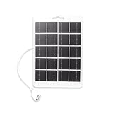 Moliuoly Solarpanel USB Ladegerät 6,69x4,52 Zoll Monokristallin IP65 Wasserdicht Tragbar für Handy Powerbank Camping Outdoor