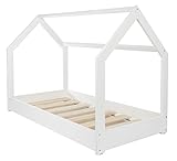 Velinda Kinderbett Hausbett Spielbett Einzelbett skandinavisches Design 190x90cm (Farbe: weiß)