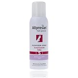 Allpresan Fuß spezial Nr. 5 Fußpuder-Spray gegen Schweißfüße - für ein trockenes Gefühl an den Füßen und in den Schuhen - mit beruhigendem Duft, 125 ml