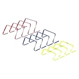 Sport-Thieme Koordinationshürden Set | Hürdenset mit 12 flexiblen Mini Hürden in DREI Höhen | Für Fußball, Agility Training | B: 45 cm, H: 15, 23 u. 30 cm | 1,9 kg | Gelb, Blau, Rot