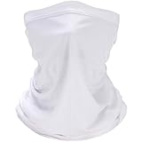 EasyULT Elastisch Schnelltrocknend Atmungsaktiv Weich Schlauchschal, Sonnenschutz Verschleißfest Schlauchschal Halstuch für Laufen/Wandern(Weiß)