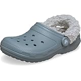 Crocs Herren Classic Fleece Lined Clog Holzschuh, Beton, 46 EU