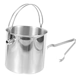 Alipis Edelstahl Eiskübel mit Doppelgriffen und Eisfach Robuster Metal Bucket für Bar und Hotel Vielseitiger Kühlbehälter für Getränke und Eiswürfel Geeignet für Cocktailbars und Partys