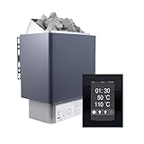 MILATE Saunaofen 9-kW-Saunaraumheizung, Trockensaunaheizung for traditionelle Sauna-Touchscreen-Steuerung Hohe Heizeffizienz