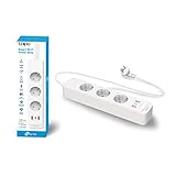 Tapo P300 steckdosenleiste mit 2 USB-Anschlüsse & 1 Type C-Anschlüsse,Mehrfachsteckdose Sicherheitsgarantie,funktioniert Alexa,Google Home,HomeKit Sprachsteuerung,Fernzugriff,1.5M,Weiss