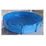 Runder oberirdischer Fischteichpool – 6104L/1613GAL Koiteich mit durchstoßfestem Material und Rostbeständigkeit – idealer Wasserspeicher für den Außenbereich (3,6 x 0,6 m)