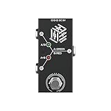 ABY Box Line Selector AB Schalter, Mini Pedale für Gitarre ABY Box Schalter Schalter AB Pedal Effekt für Gitarre Bidirektionale Übertragung Metallgehäuse Rutschfeste Halterung A/B oder A und B Modus
