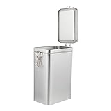 Garneck 1 Stück Retro Kaffeebehälter aus Blech Luftdichter Aufbewahrungstopf für Kaffeebohnen und Lebensmittel für Küche und Bbq mit Sicherem Verschluss und Platzsparendem Design