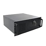 Lfhelper 4U Servergehäuse Rack-Gehäuse, Rackmount PC-Gehäuse 7 x 3.5 HDD Laufwerkschächte, 7 x PCI-Steckplatz mit Sicherheitsschlüssel und Zwei USB 2.0-Anschlüssen