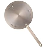 Angoily Induktionskochfeld Wärmeleitplatte 20cm Roségold Wärmeverteiler aus Aluminiumlegierung und Edelstahl Gasherd Adapter mit Griff für Gleichmäßige Hitzeverteilung