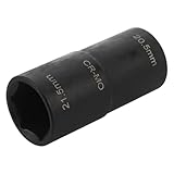 TOGEVAL Radmutternschlüssel Ausdreher Doppelgröße 20,5-21,5mm aus Stahl Steckschlüssel für Auto und SUV Radmuttern Mechanisches Werkzeug zur Entfernung Festsitzender Muttern