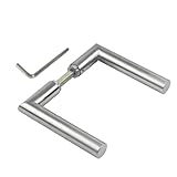 JUVA Türbeschlag Edelstahl Türgriff Gehrung Drückerpaar Zimmertür - L-Form Türklinke 1802 | Türdrücker für Rosetten-Garnituren zum Nachrüsten, Edelstahl matt | 1 Paar Türgriffe mit Drückerstift