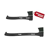 TREKLINE Spaltaxt, Spalthammer [ ErgoFiber™ - Glasfaserverstärkter Griff ] Patentiertes Design, Inklusive Klingen-/Transportschutz, Antihaftbeschichtet, Hochwertige Stahl-Klinge [2er Set]