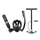 DIDEEP 0,5 l Tauchtank mit Vollgesichts-Schnorchelmaske, unterstützt etwa 7-10 Minuten, Lungentank-Sub-Maske zum Schnorcheln, Unterwasser-Erkundung