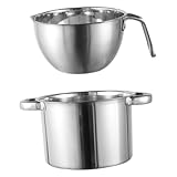 VALICLUD 1Satz Schmelztiegel für Käse Doppelkessel mit Zwei Ausgießöffnungen für Zuhause Bäckereien und Restaurants Leicht und Tragbar Hitzebeständig