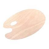 Tofficu Holz Mischpalette Oval Leichtes Umweltfreundliches Farbmischbrett für Acryl Öl und Aquarellfarben Künstler Malpalette Malzubehör für Studium Hobby Kunst