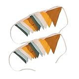 TOPBATHY 2 Stück Baumwoll Wimpelkette Dreiecksflaggen für Kinderzimmer Geburtstags und Festdekoration Wiederverwendbare Hängedekoration für Spielzimmer und Partys