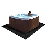 Grefinity Whirlpool-Matte für den Innen- und Außenbereich, aufblasbar, extra große Bodenschutzmatte, wasserdicht, auslaufsicher, waschbar, für oberirdische Pools, 254 x 254 cm