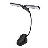 Compact Folding Music Stand Light, auf 28 LED -Buchlampe Flexibler Arm, 3 Helligkeitsniveaus, USB oder Batteriebetriebene Lampe für Klavier, Gitarre, Orchester, Nähen mit