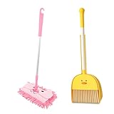 FIXOSHEE Besen Set mit Mini Mop und Kehrschaufel Leichtes Hausarbeits Jungen und Mädchen Sicherer Kindgerechtes Design für Frühe Erziehung und Eltern junge Mädchen aktivitäten