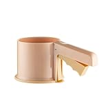 Mehlsieb Edelstahl mit Einhandbedienung, feines Sieb für Kuchen, kleines Küchensieb als Puderzuckerstreuer, passiersieb und Küchenhelfer, 2-in-1 Zuckerstreuer für Backen und sieben (pink)