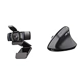 Logitech C920s HD PRO & Trust Yuno Wiederaufladbare Vertikale Maus, Kabellose