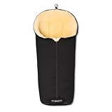 Hofbrucker Lammfell-Fußsack Iglu Kinderwagen, Buggy, Schlitten / Winterfußsack atmungsaktiv / Warmer Fußsack wind- & wasserabweisend / Universell verwendbar / Made in Germany