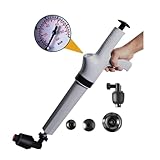 Qcesorib Abflussreiniger Pumpe mit 4 Saugnäpfen, Rohrreiniger Druckluft mit Luftdruckanzeige, Rohrreinigungspumpe Hochdruck, Pressluft Rohrreiniger, für Waschbecken Toiletten Badezimmer