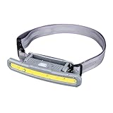 Runner Sicherheitslicht – um 180 Grad drehbarer Hüftgurt Lampe für Nachtgebrauch, ABS-Material mit Cob-Docht, 3 Helligkeitsstufen, Typ C wiederaufladbar, wasserdicht, IP44-Lampe für Camping, Wandern