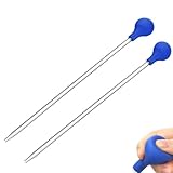 Aquarium Pipette Lang - Korallenfütterungsset (2X 35cm) mit Spitze und Gummikopf