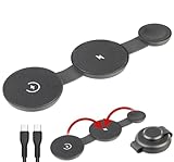 Callstel USB Ladestation Multi: 3in1-Ladegerät für iPhone, AirPods und Apple Watch, MagSafe, schwarz (USB C Ladestation Mehrfach, 3in1 für AirPods, Autohalterung)