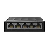 TP-Link LS1005G 5-Port Desktop Switch (5 x Gigabit Auto-Negotiation RJ45 Ports, IEEE 802.3x, Plug and Play, energiesparend, Plastikgehäuse für einfache Tisch- oder Wandmontage)schwarz