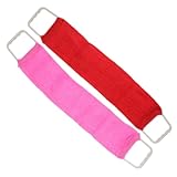 CLISPEED Badetuch Luffa mit Griff Körperwäscher Reinigung Dusch-Rückenwäscher für Männer Peelingstreifen Peeling-Handtuch Peelinghandtücher für das Duschpeeling Blau Zufällige Farbe