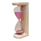 Sanduhr, , 15 Minuten Sanduhr, dekorativer Timer, klassisches Design für Sauna, Kinder, Familie, Heimdekoration, Geschenkidee für Urlaub, 19 x 9 cm, Naturholz