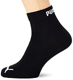 PUMA Unisex Quarter Quarters Sportsocken Kurz Socken 6 Paar 251015 (Schwarz, 43-46)