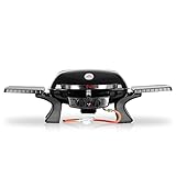 BBQ-Toro Tragbarer Tisch Gasgrill 2 Brenner | 109 x 55 x 36 cm | Tischgrill mit Piezo-Zündung und Seitenablagen | kompakter Tischgasgrill für Balkon, Garten, Reisen | BBQ Gasgrill Camping und Outdoor