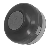Wasserdichter Kabelloser LED-Lautsprecher mit Saugnapf, BT 5.0+EDR, IPX4 Wasserdicht, Kompaktes, Leichtes Design, Klassische Form, Geeignet für Badezimmer, Küche, Büro