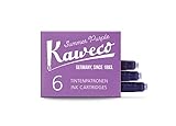 Kaweco Füller Tintenpatronen Summer Purple für Patronen-Füller mit kurzen Standardpatronen I 6 Füllerpatronen für Tintenpatronen Füller vieler Markenenhersteller I Tinte für Füller Violett, 10000010