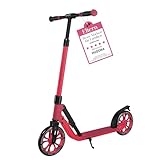 HUDORA BigWheel® 205 Advanced Scooter - Komfortabler Aluminium-Roller für bis zu 100kg - Tretroller Höhenverstellbar & zusammenklappbar - Kick-Scooter für Kinder/Jugendliche & Erwachsene - Salsa
