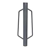 Wiltec Pfahlramme Ø 76 mm Handramme aus Stahl, Pfostenramme mit 2 Handgriffen, Zaunpfahlramme zum Einschlagen von Pfosten beim Zaunbau