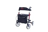 Antar AT51006R Aluminium Faltbar Rollator, rot, 8000 g