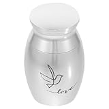 Homoyoyo Kleine Tierurne aus Edelstahl für Vogelasche Kleiner Kremationsurne mit Dichtungsfunktion Gedenkurne für Wellensittiche und Papageien Erinnerungsurne für Haustiere