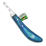 EQUESTRIAN STORE Double-Edged J2 Stainless Steel Hoof Trimming Loop Knife with Sheet Handle - Versatile Farrier Tool for Horse & Cow Hoof Care, Ideal for Farriers & Horse Owners. (FLK-08) (HKR-11R)