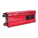 SOIMISS Wechselrichter mit USB Kompakter Auto Spannungswandler Integrierter Kühlventilator Robustes Metallgehäuse für Laptop Tablet Camping und Notfälle