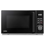 MEDION Mikrowelle mit Grill (20 Liter, 800 Watt, 1000 Watt Grill, 9 Automatik-Programme, 5 Leistungsstufen, 95 Minuten Timer, Drehteller, Auftaufunktion, MD12021) schwarz