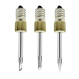 Sharplace 3 x elektronische Lötkolbenspitzen, austauschbare E10-Komponenten, Nadelspitzen, Stahlwerkzeug, lange Lebensdauer, Ersatz-Lötkolbenspitzen, kabellose Lötspitzen für Elektrische, Ersatzteile