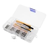 NIYANGLE Brillen Reparaturset mit Präzisionsschrauben und Schraubenzieher Metall eyeglass Repair Kit für Sonnenbrillen Halbrahmenbrillen Uhren Kompakt und Tragbar Vielseitig für Schnelle